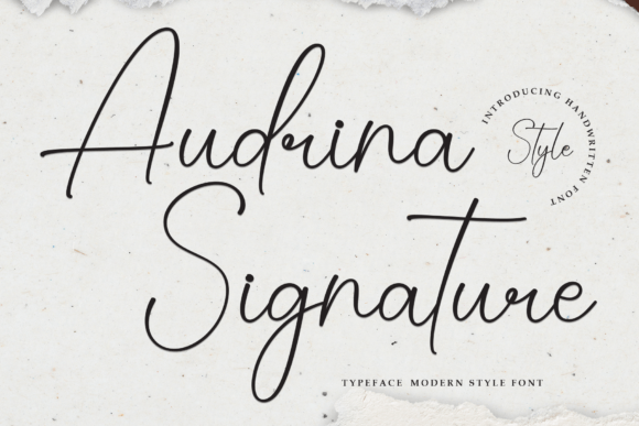 Audrina Signature: A Stylish Script Font for Crafters & Product Makers