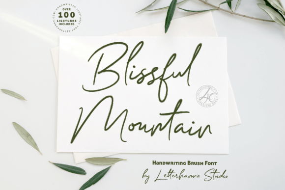 Blissful Mountain: A Serene Script Font for Digital Designers