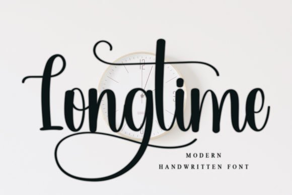 Longtime: A Stylish Handwritten Font for Modern Branding Projects