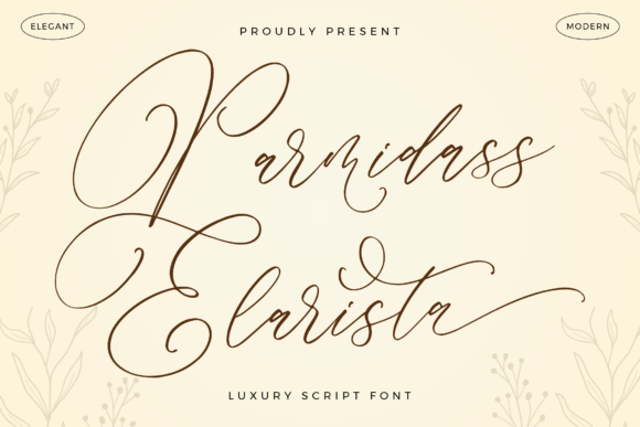 Parmidass Elarista: A Romantic Handwritten Font for Business Branding