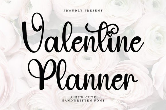 Valentine Planner Font: Elegant Script for Editorial Design